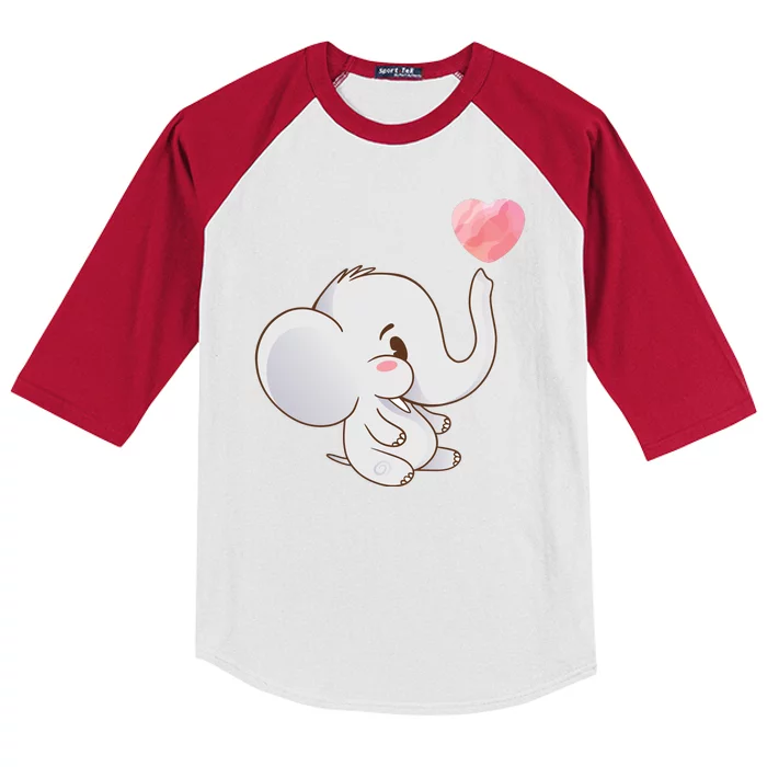 Baby Cute Elephant Kids Colorblock Raglan Jersey