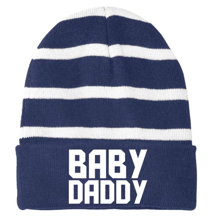 Baby Daddy Striped Beanie with Solid Band