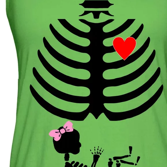 Baby Girl Skeleton Pregnancy Love Halloween Ladies Essential Flowy Tank