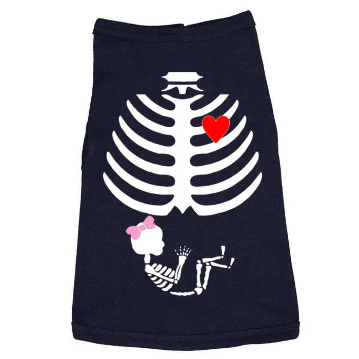 Baby Girl Skeleton Pregnancy Love Halloween Doggie Tank