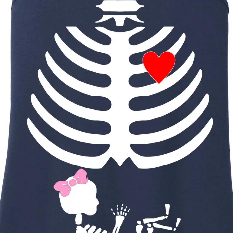 Baby Girl Skeleton Pregnancy Love Halloween Ladies Essential Tank