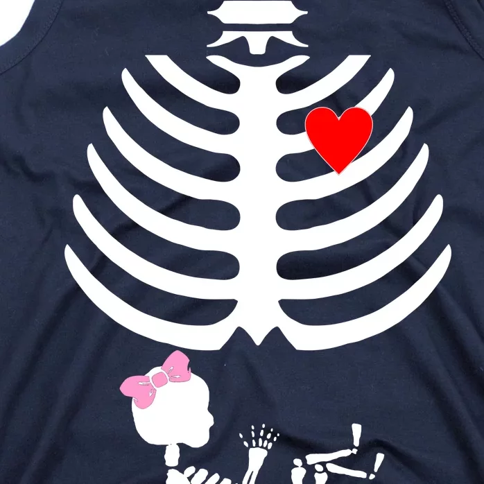 Baby Girl Skeleton Pregnancy Love Halloween Tank Top