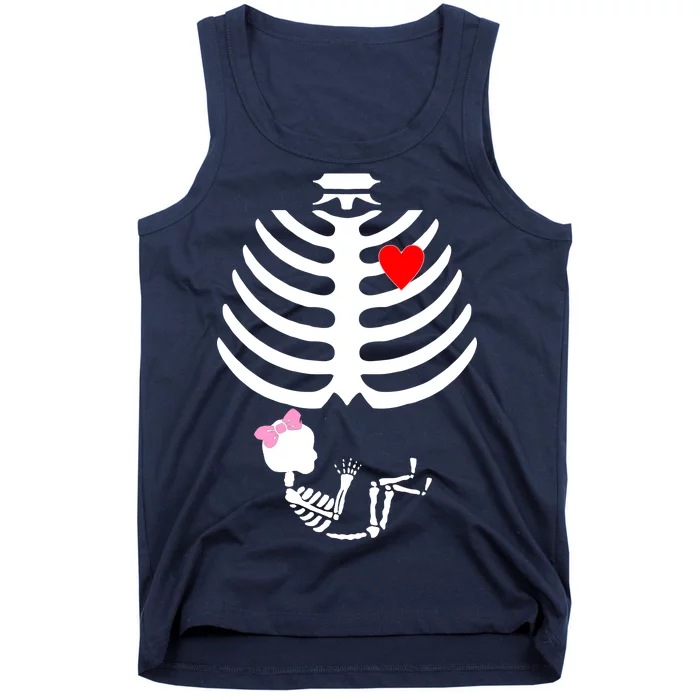 Baby Girl Skeleton Pregnancy Love Halloween Tank Top