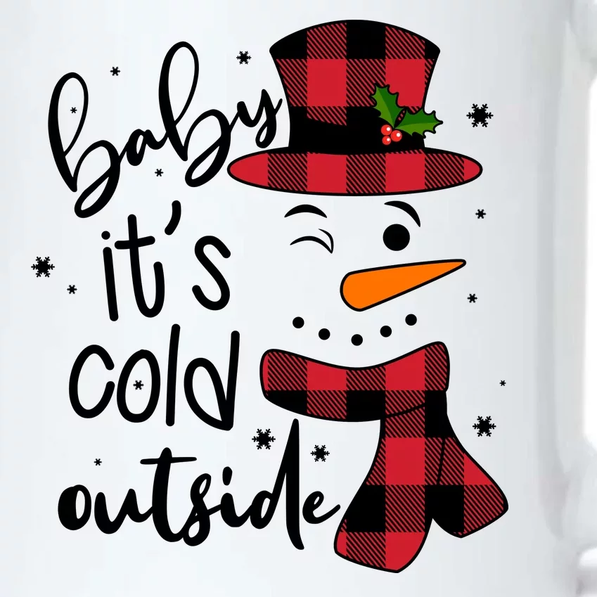 Baby It's Cold Outside Snowman Black Color Changing Mug