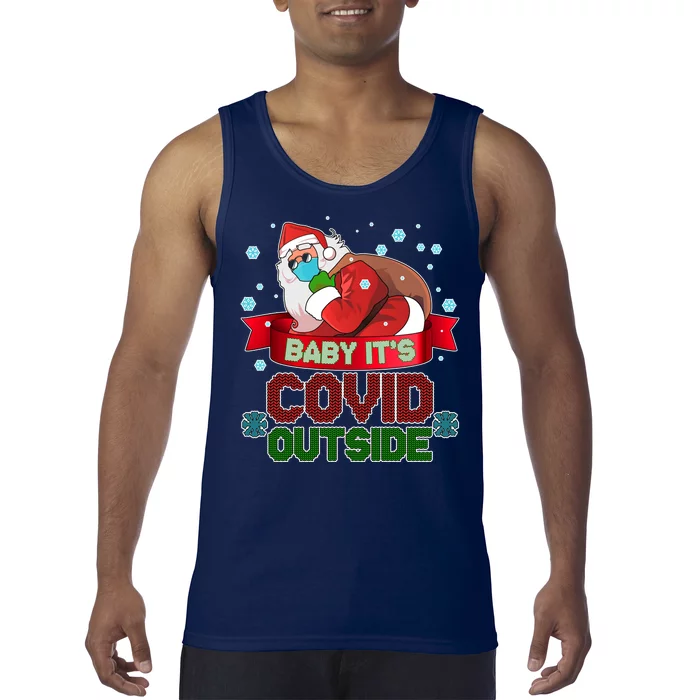 Baby It's Covid Outside Funny Christmas Tank Top