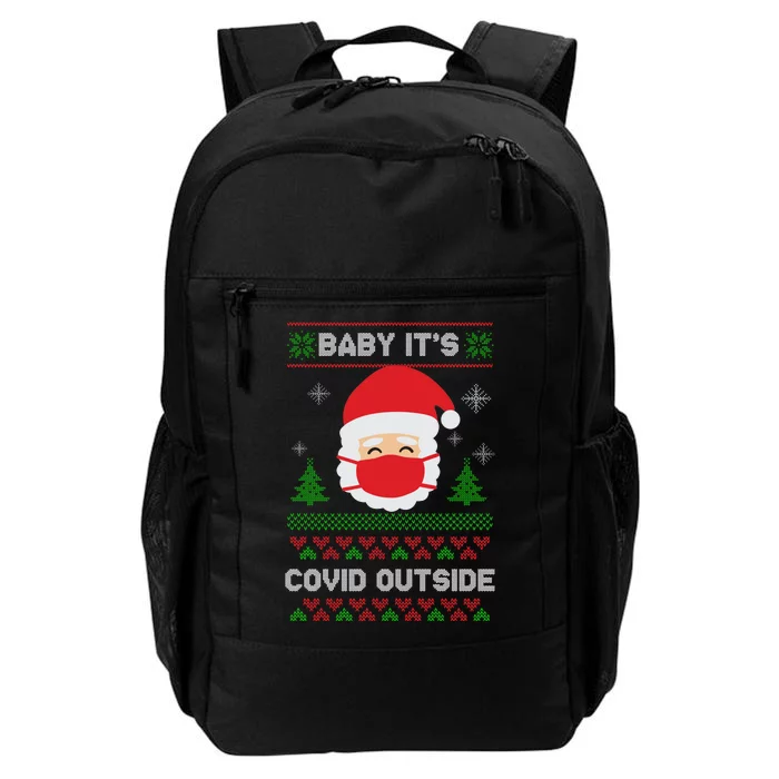 Baby It's COVID Outside Ugly Christmas Sweater Daily Commute Backpack