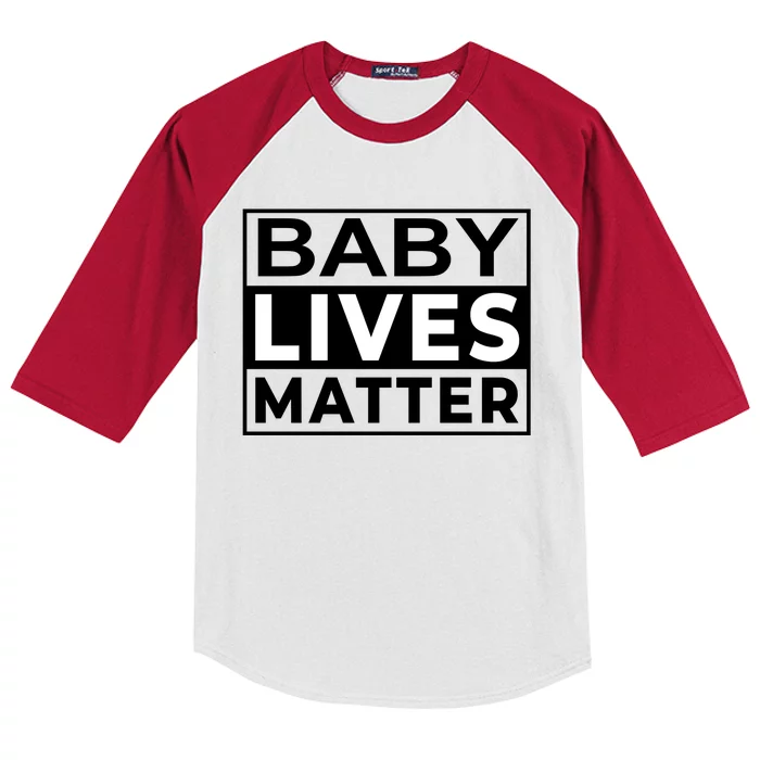 Baby Lives Matter Kids Colorblock Raglan Jersey