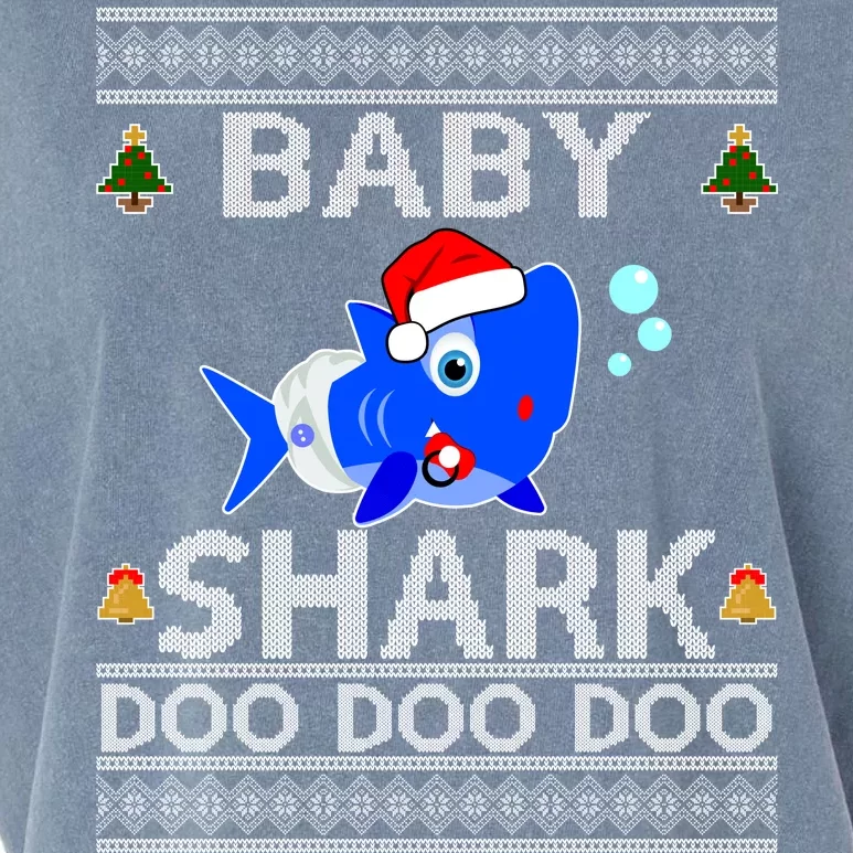 Baby Shark Doo Doo Cute Ugly Christmas Garment-Dyed Women's Muscle Tee