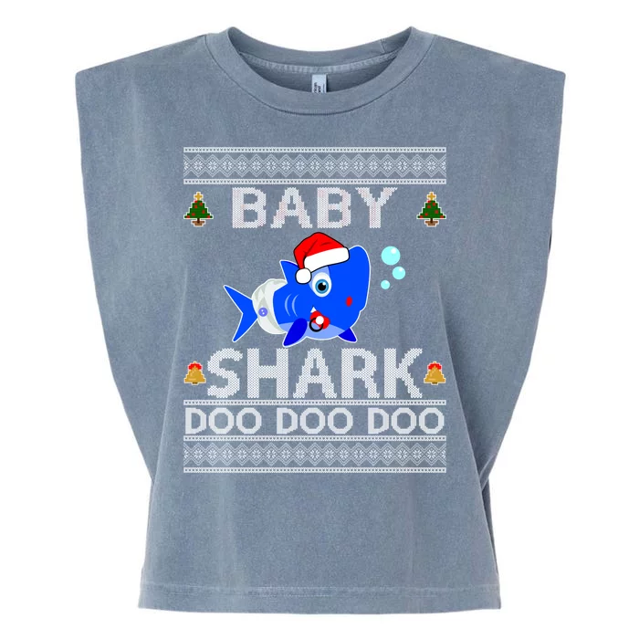 Baby Shark Doo Doo Cute Ugly Christmas Garment-Dyed Women's Muscle Tee