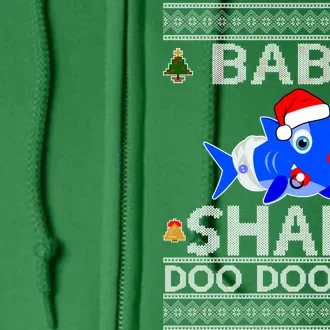 Baby Shark Doo Doo Cute Ugly Christmas Full Zip Hoodie