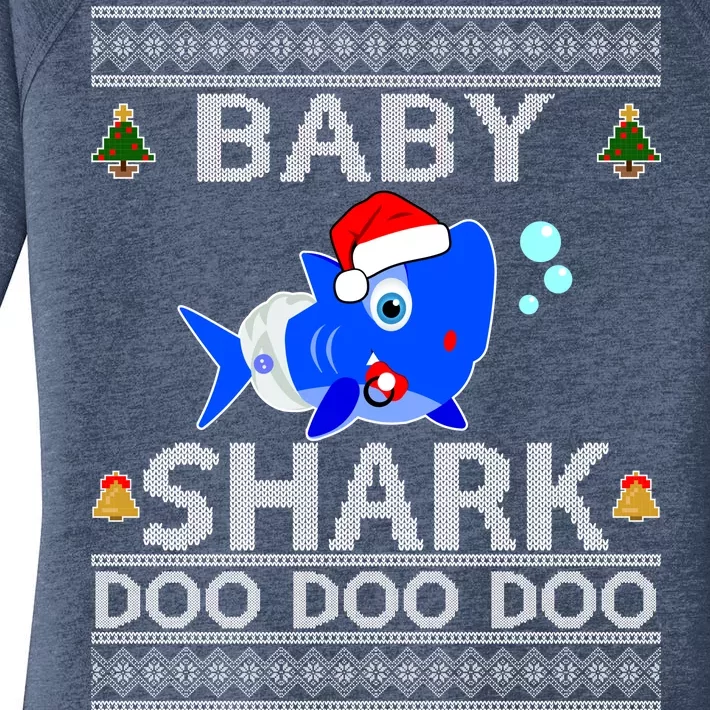 Baby Shark Doo Doo Cute Ugly Christmas Women's Perfect Tri Tunic Long Sleeve Shirt