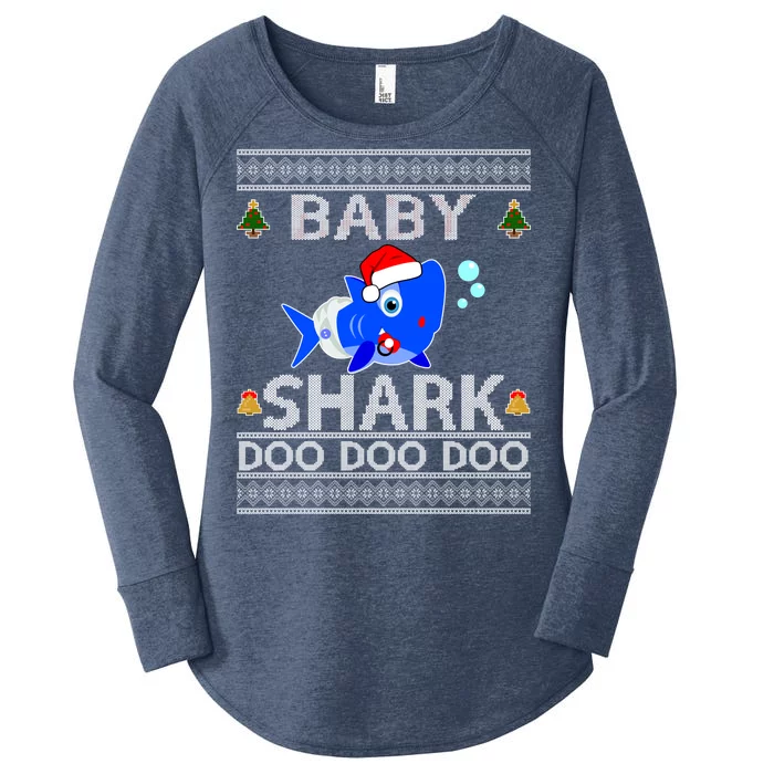 Baby Shark Doo Doo Cute Ugly Christmas Women's Perfect Tri Tunic Long Sleeve Shirt