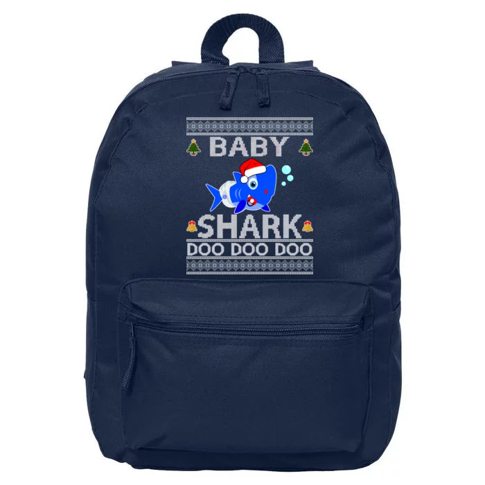 Baby Shark Doo Doo Cute Ugly Christmas 16 in Basic Backpack