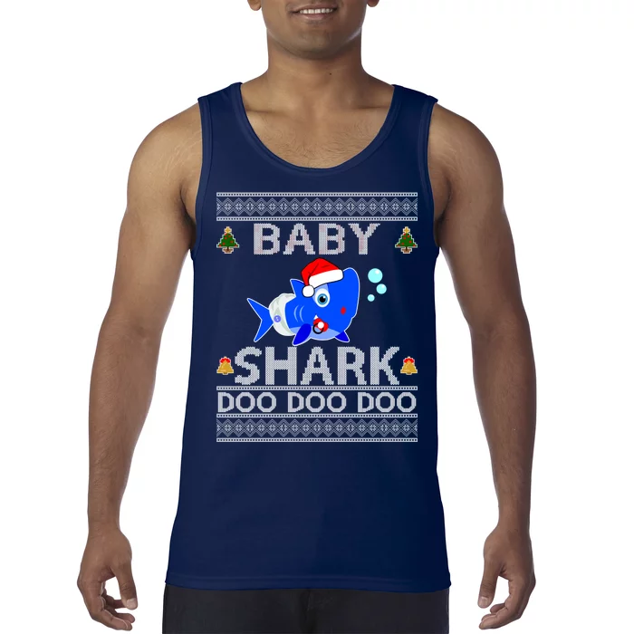 Baby Shark Doo Doo Cute Ugly Christmas Tank Top