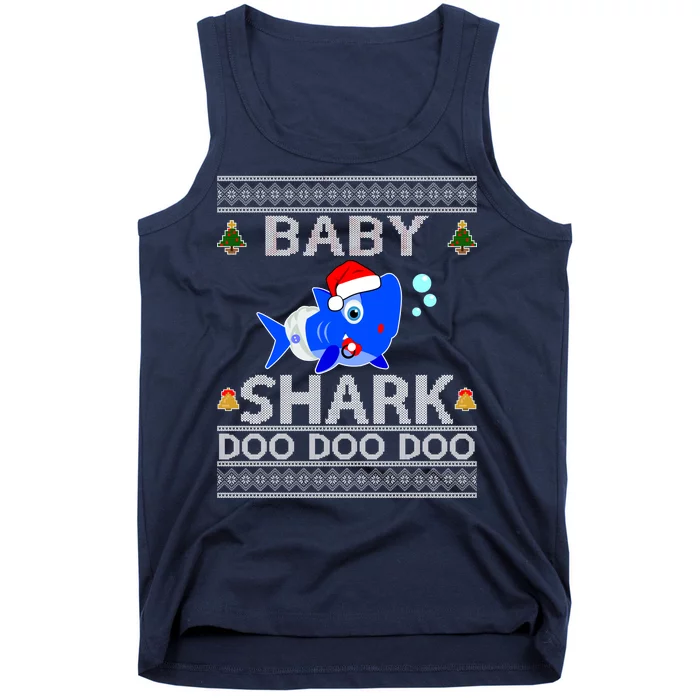 Baby Shark Doo Doo Cute Ugly Christmas Tank Top