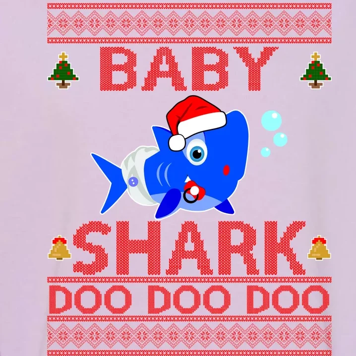 Baby Shark Doo Doo Cute Ugly Christmas Garment-Dyed Sweatshirt