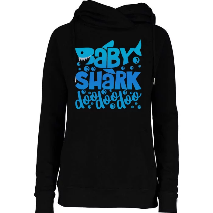 Baby Shark Doo Doo Doo Cute Womens Funnel Neck Pullover Hood