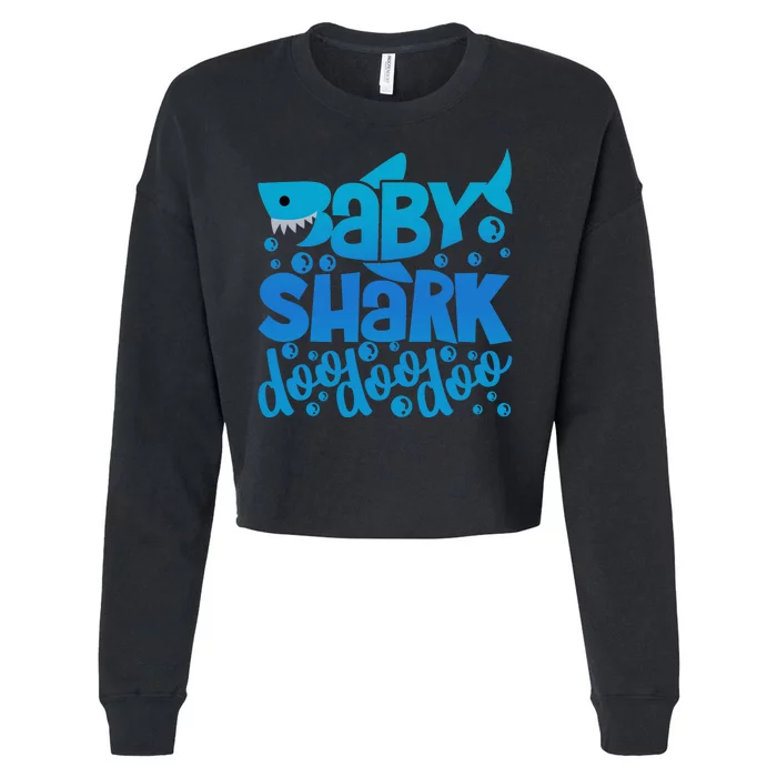 Baby Shark Doo Doo Doo Cute Cropped Pullover Crew