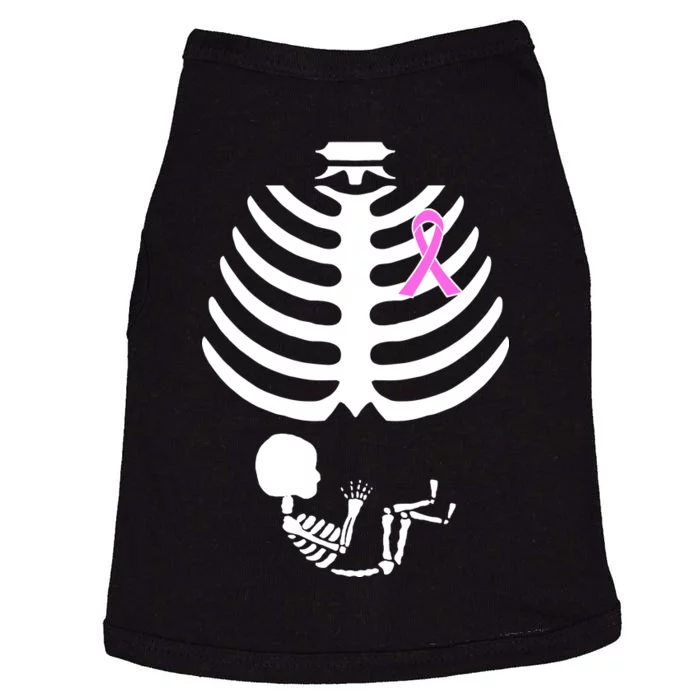 Baby Skeleton Breast Cancer Ribbon Doggie Tank