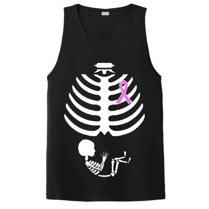 Baby Skeleton Breast Cancer Ribbon Performance Tank