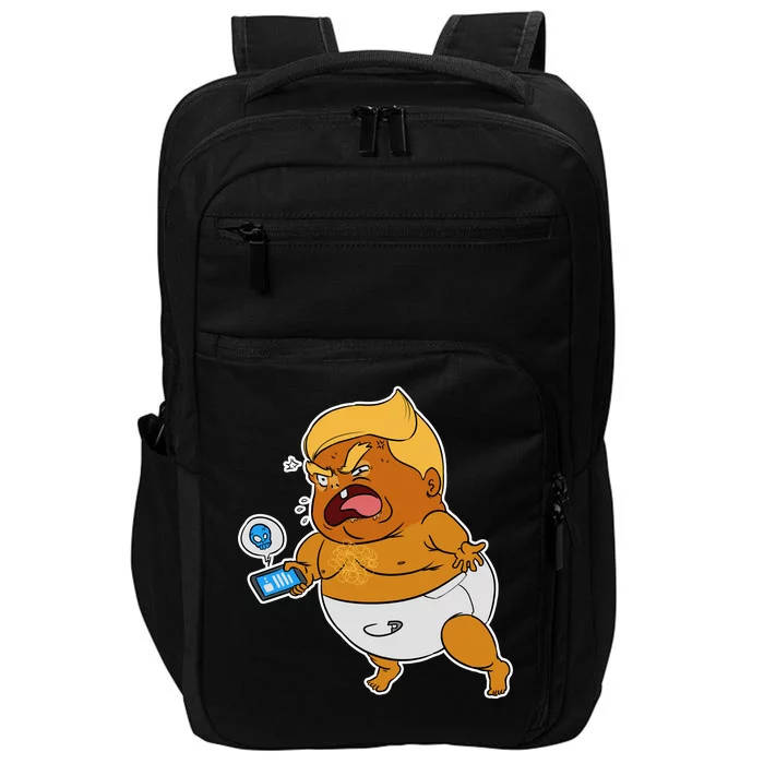 Baby Trump Crying Tweet Impact Tech Backpack