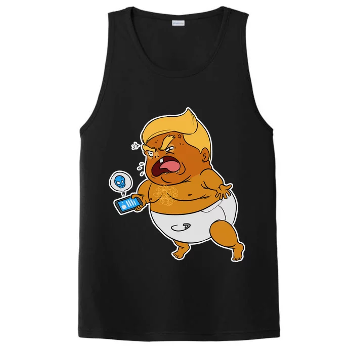 Baby Trump Crying Tweet Performance Tank