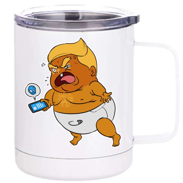 Baby Trump Crying Tweet Front & Back 12oz Stainless Steel Tumbler Cup