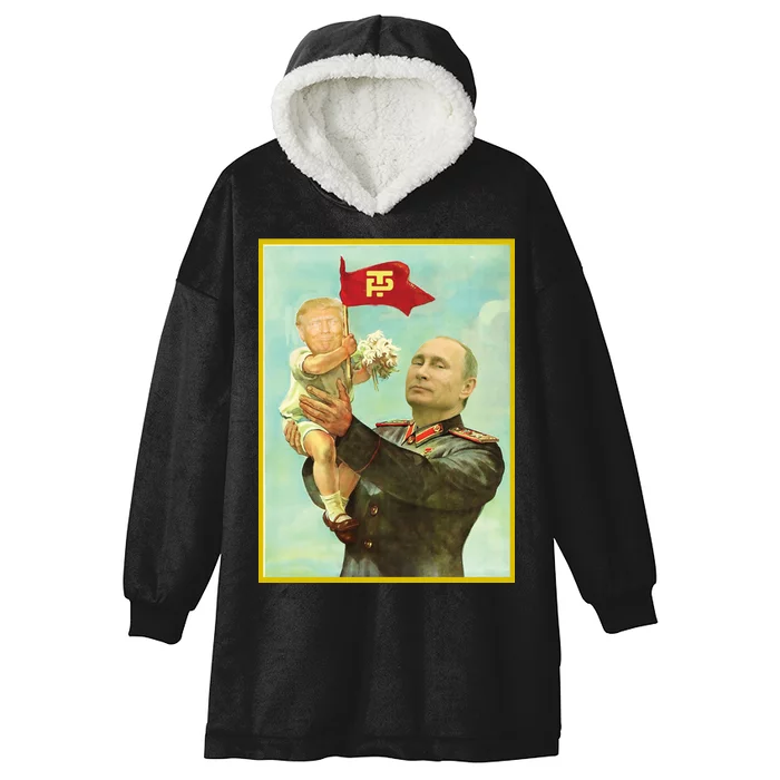 Baby Trump Putin Hooded Wearable Blanket