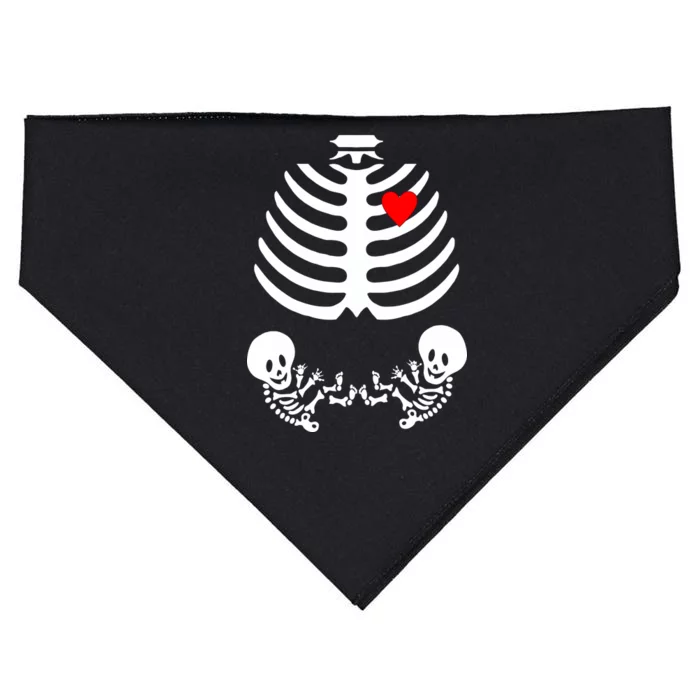 Baby Twins Skeleton Halloween Costume USA-Made Doggie Bandana