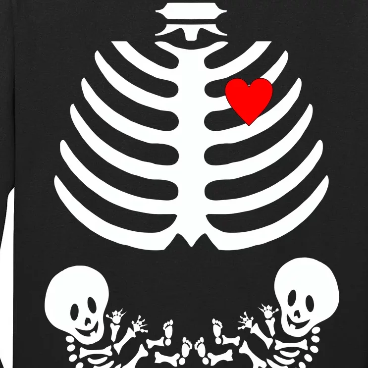 Baby Twins Skeleton Halloween Costume Tall Long Sleeve T-Shirt