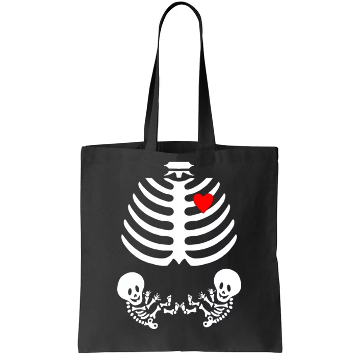 Baby Twins Skeleton Halloween Costume Tote Bag