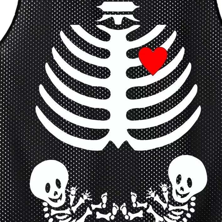 Baby Twins Skeleton Halloween Costume Mesh Reversible Basketball Jersey Tank