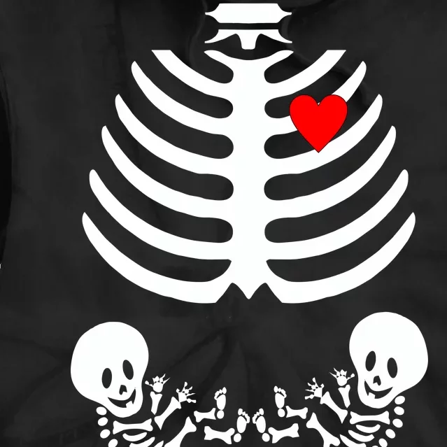 Baby Twins Skeleton Halloween Costume Tie Dye Hoodie