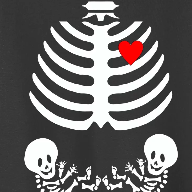 Baby Twins Skeleton Halloween Costume Toddler T-Shirt