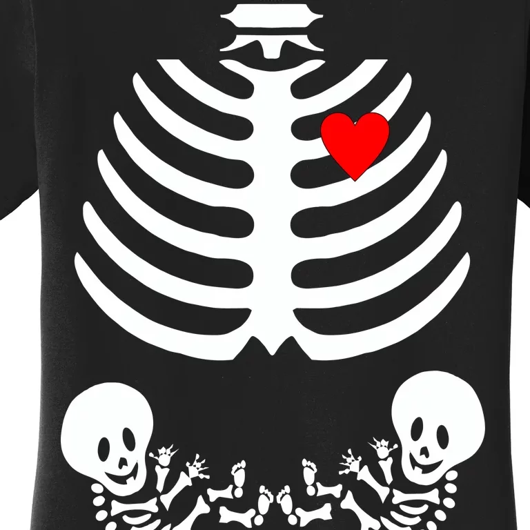 Baby Twins Skeleton Halloween Costume Women's T-Shirt