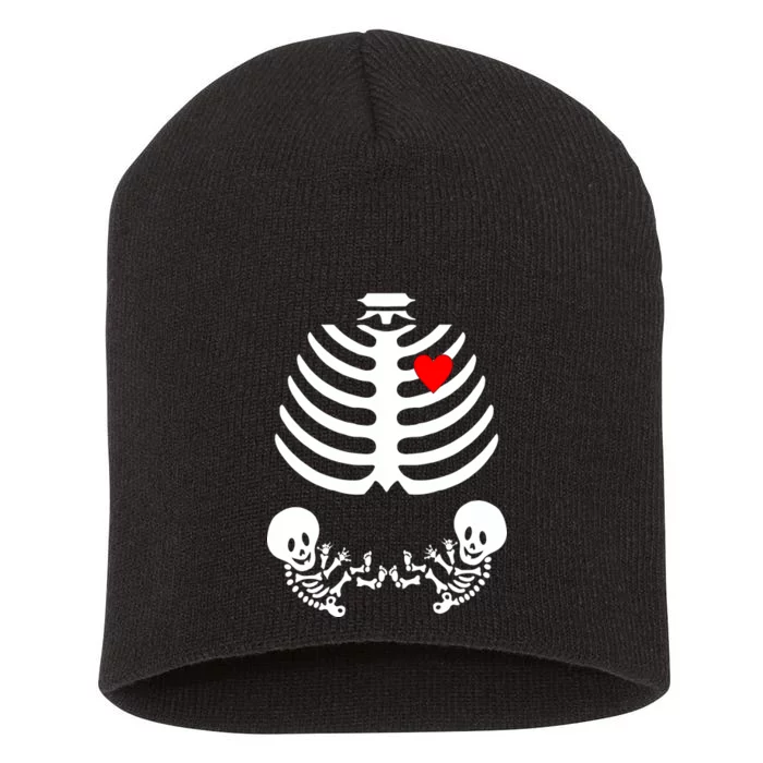 Baby Twins Skeleton Halloween Costume Short Acrylic Beanie