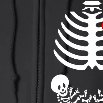 Baby Twins Skeleton Halloween Costume Full Zip Hoodie