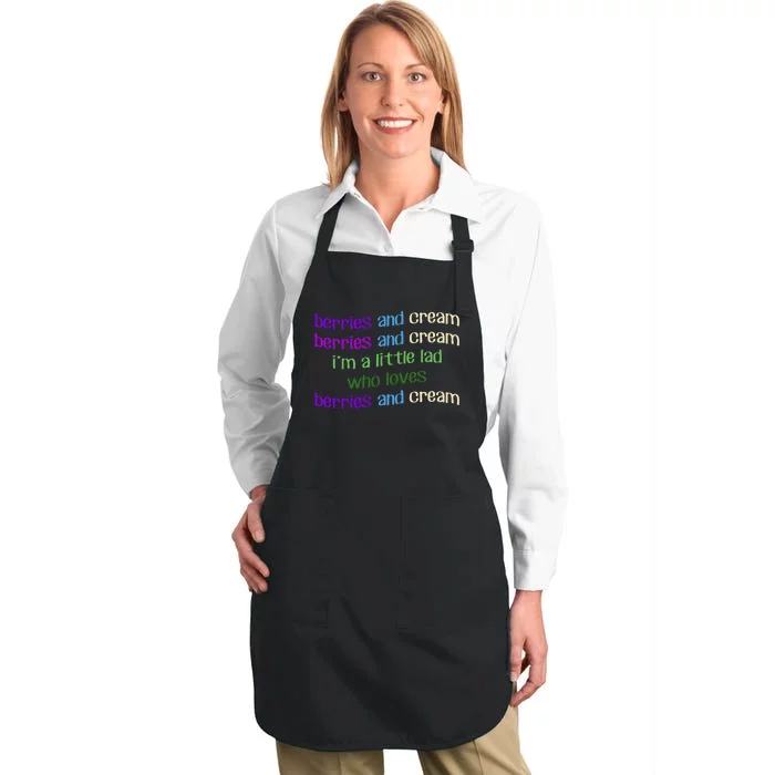 Berries And Cream Full-Length Apron With Pocket