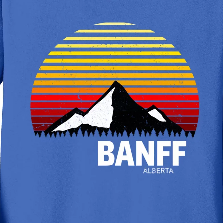 Banff Alberta Canada Rocky Mountain Cute Gift Kids Long Sleeve Shirt