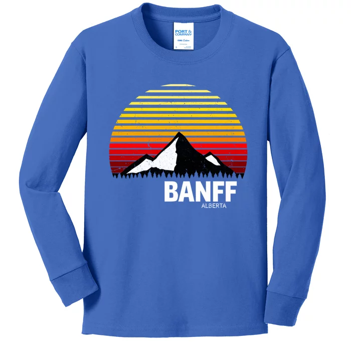 Banff Alberta Canada Rocky Mountain Cute Gift Kids Long Sleeve Shirt