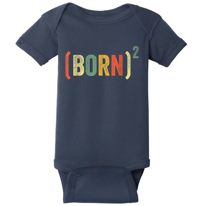 Born Again Christian Easter God Baptism Born Squared (Born)2 Baby Bodysuit