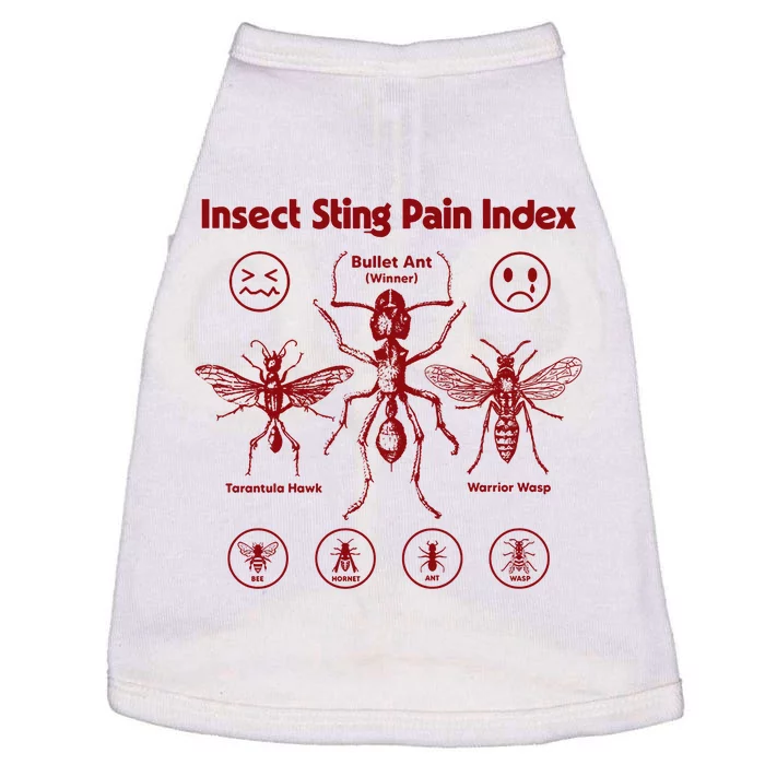 Bullet Ant Cool Vintage Insect Gifts Insect Sting Pain Index Retro Doggie Tank