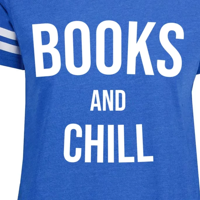 Books And Chill Book Worm Reading World Book Day Books Funny Gift Enza Ladies Jersey Football T-Shirt