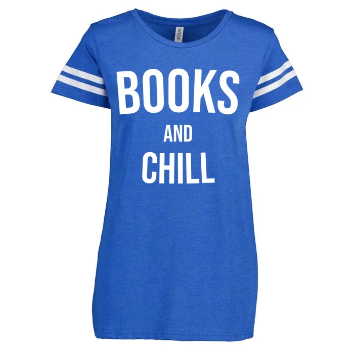 Books And Chill Book Worm Reading World Book Day Books Funny Gift Enza Ladies Jersey Football T-Shirt