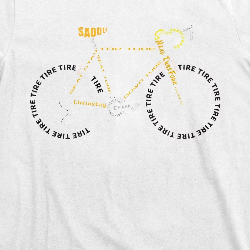 Bicycle Anatomy Cute Cycling Is Life Gift T-Shirt