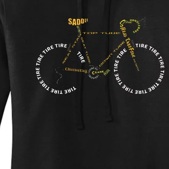 Bicycle Anatomy Cute Cycling Is Life Gift Women's Pullover Hoodie