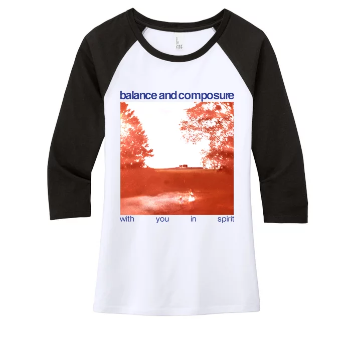 Balance And Composure With You In Spirit Women's Tri-Blend 3/4-Sleeve Raglan Shirt