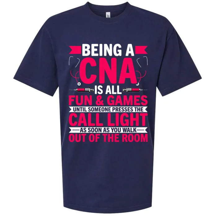 Being A Cna Is All Fun & Games Cna Medical Nursing Nurse Sueded Cloud Jersey T-Shirt