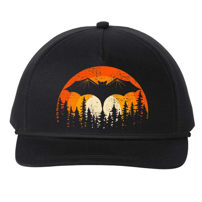 Bats Are Cool Lovely Bat Sunset School Summer Break Snapback Five-Panel Rope Hat