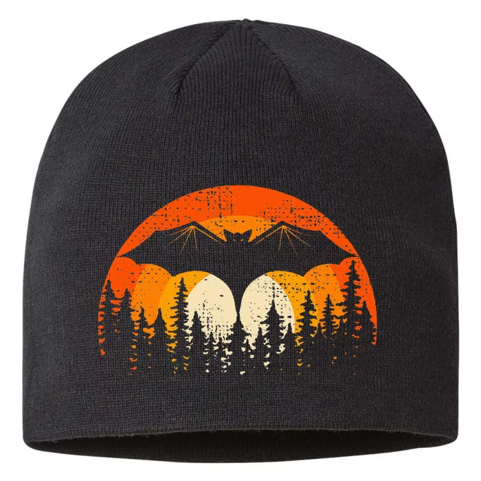 Bats Are Cool Lovely Bat Sunset School Summer Break 8 1/2in Sustainable Knit Beanie